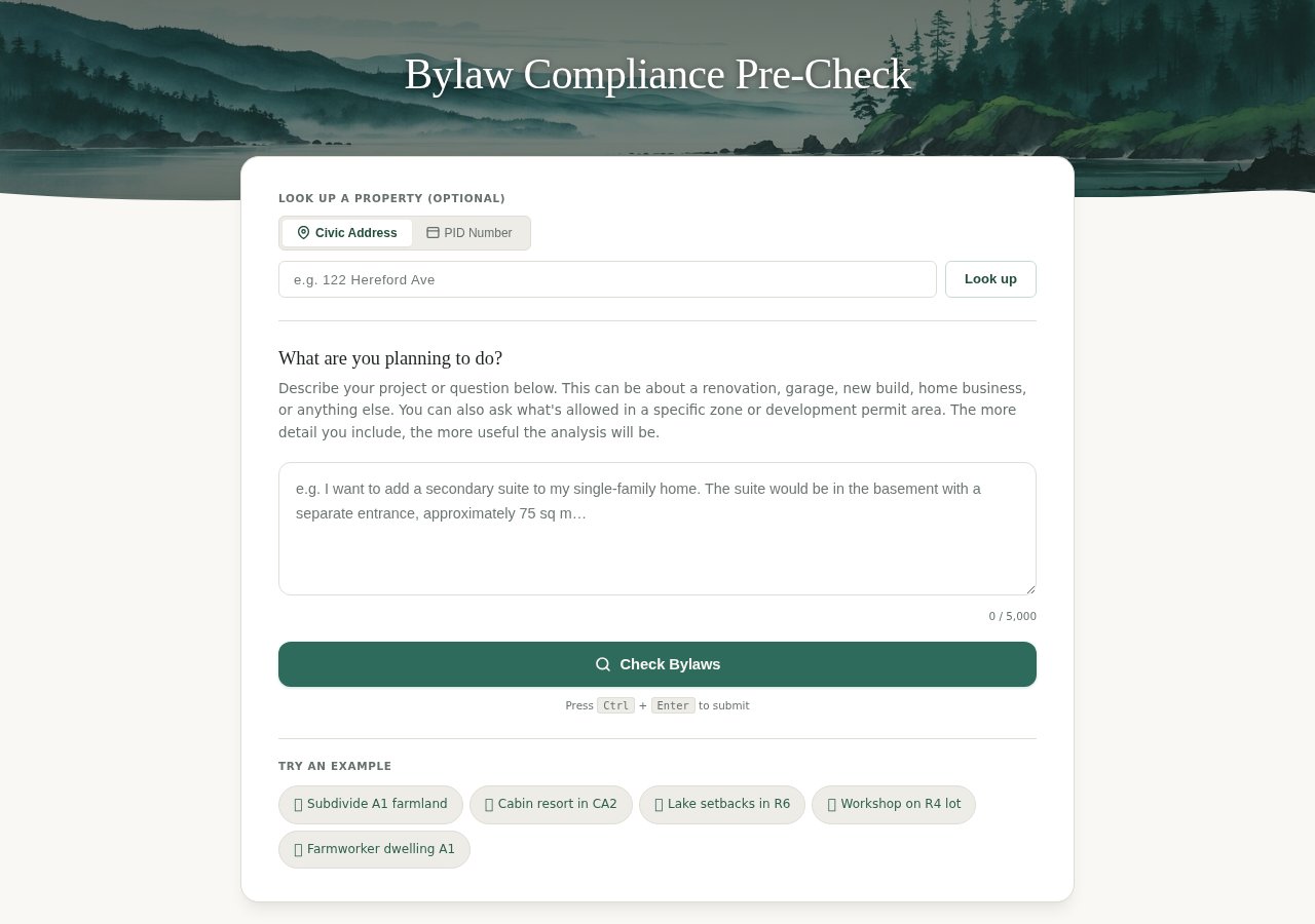 By-law Compliance Checker screenshot